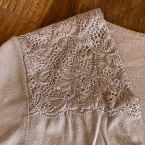 Banana Republic Factory Lace Trim Top